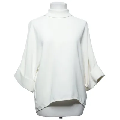 Blouse (Blanc) de Mark Kenly Dominotan Polyester, Viscose