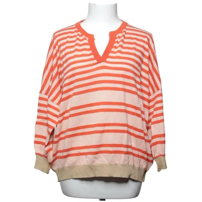 Pull-over (Orange, Beige) de Summum Coton, Lin, Fibre métallique, Polyamide, Viscose