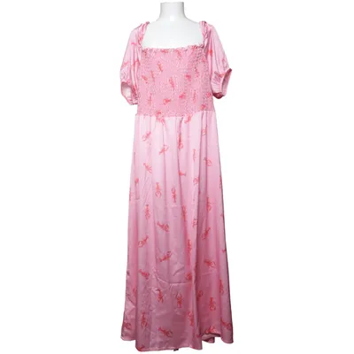 Robe longue (Rose, Rouge) de Never Fully Dressed Polyester