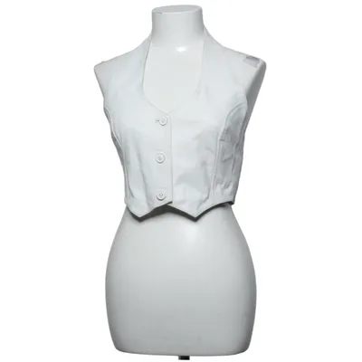 Haut dos-nu (Blanc) de Nasty Gal Cuir, Polyester