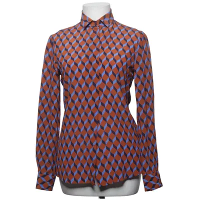 Shirt (Bruin, Blauw, Meerkleurig) van Caliban Zijde