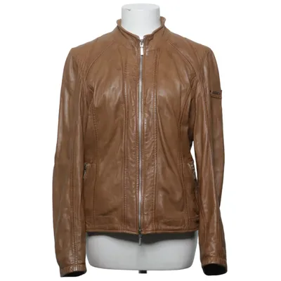 Veste en cuir (Marron) de Zeda Coton, Cuir, Polyester