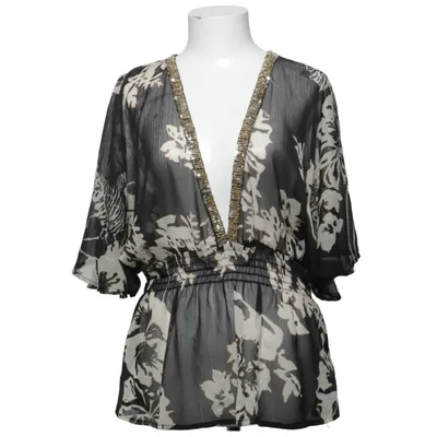 Bluse (Schwarz, Beige, Orange) von Woman by Halens Polyester