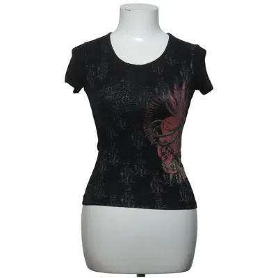 T-shirt (Black, Multicolored) from Christian Audigier Elastane, Viscose
