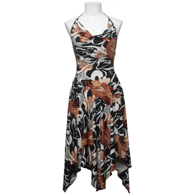 Halternek jurk (Zwart, Wit, Oranje) van Clothes Elastaan, Polyester