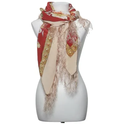 Châle (Rouge, Beige, Multicolore) de Platki Soie