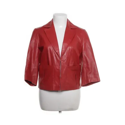 Läderkavaj (Röd) från Taifun Collection Polyester, Skinn