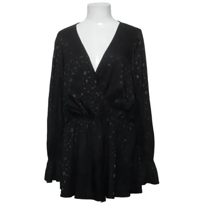 Wikkelblouse (Zwart) van New Look Curves Elastaan, Polyester