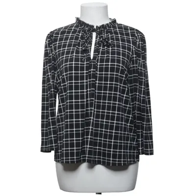 Blouse (Black, White) from CeCe Elastane, Polyester