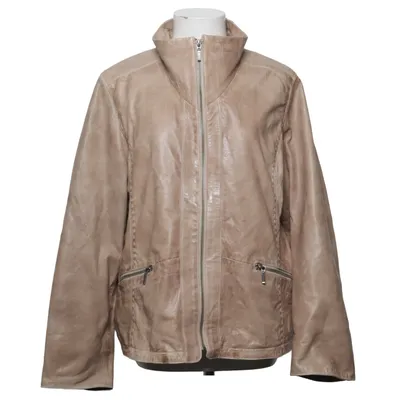 Läderjacka (Beige) från Zeda