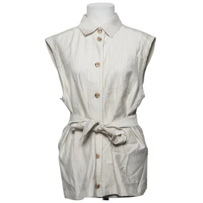 Korte mouwen shirt (Beige) van MSCH Copenhagen Polyester, Viscose