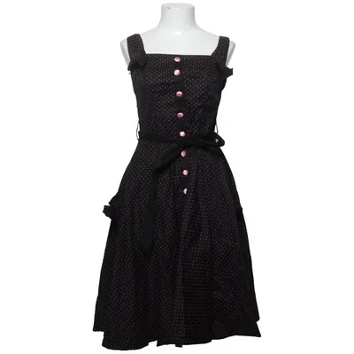Kjole (Sort, Pink) fra Hell Bunny Bomuld, Elastan