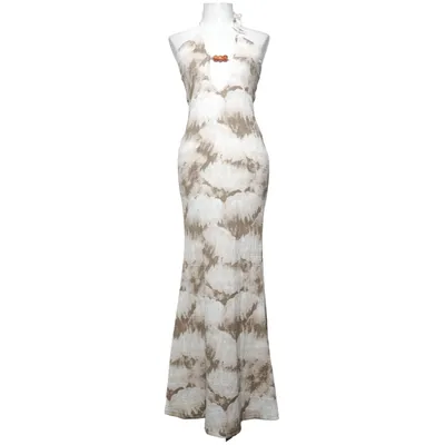 Maxi dress (Beige, Brown) from Missguided Elastane, Polyester