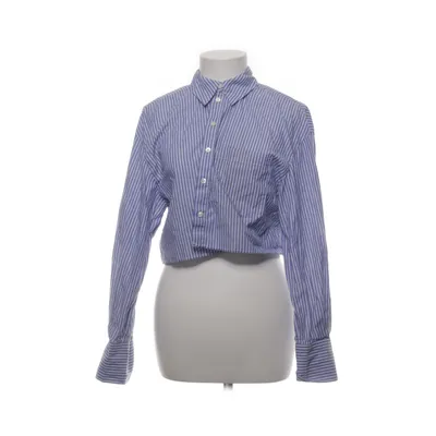Skjorte (Blå, Hvid) fra Mango Bomuld, Polyester