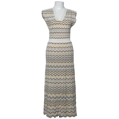 Maxikleid (Gelb, Schwarz, Beige, Mehrfarbig) von Morgan de Toi Metallfaser, Polyamid, Polyester, Viskose