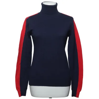 Turtleneck (Blå, Rød) fra William de Faye Kashmir, Elastan, Silke, Viscose