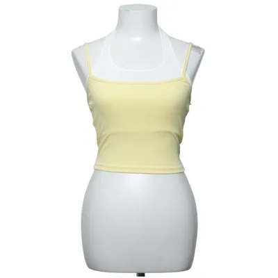 Halter neck top (Yellow, White) Elastane, Polyester