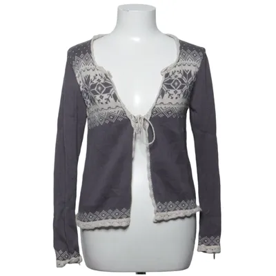 Wrap cardigan (Gray, White) from Rabalder Cotton, Polyamide, Viscose, Wool