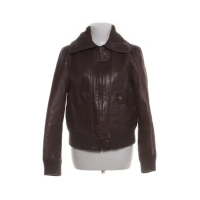 Leren jack (Bruin) van Review Leer, Polyester