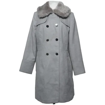 Coat (Gray) from Papaya Acrylic, Elastane, Polyester, Viscose
