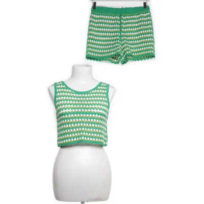 Set (Green, White) from Rosa Fashion Acrylic, Cotton, Polyester