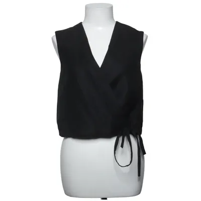 Wrap top (Black) from COS Linen, Viscose
