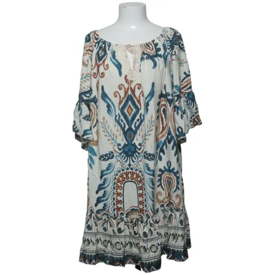 Jurk (Wit, Blauw, Bruin) Viscose