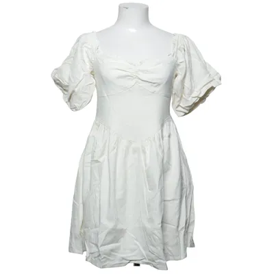 Robe (Blanc) de NA-KD Coton, Élasthane, Lin, Viscose