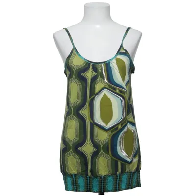Tank Top (Green, Blue, Multicolored) from Desigual Cotton, Viscose