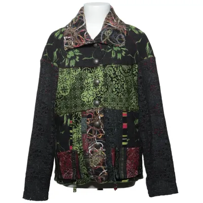 Strickjacke (Schwarz, Grün, Mehrfarbig) von Pause Café Acryl, Elasthan, Polyamid, Polyester, Wolle