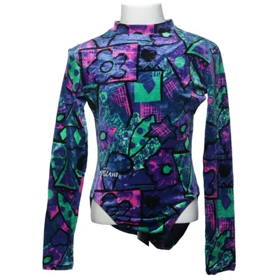 Justaucorps de gymnastique (Bleu, Multicolore) de Milano Élasthane, Polyamide