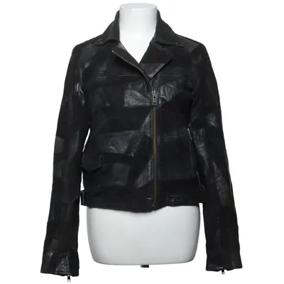 Bikerjacke (Schwarz) von Religion Leder