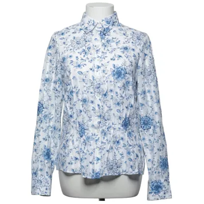 Skjorte (Hvid, Blå) fra Massimo Dutti Woman Bomuld