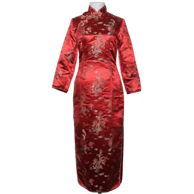 Cheongsam (Rood, Meerkleurig) van Xia o Sa Zijde