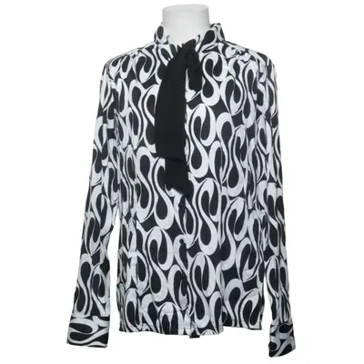 Blouse lavallière (Noir, Blanc) de Naracamicie Coton, Élasthane, Polyester
