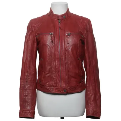 Leather jacket (Red) from Oakwood Cotton, Leather, Polyester