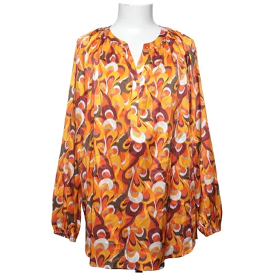 Blus (Orange, Brun, Vit, Flerfärgad) från Charlotte Sparre Elastan, Silke