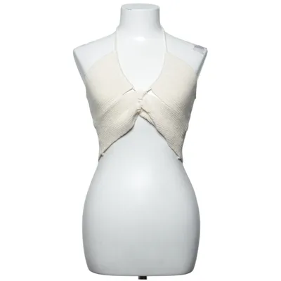 Halter neck top (Beige) from Dilvin Acrylic, Cotton, Elastane, Polyamide, Polyester