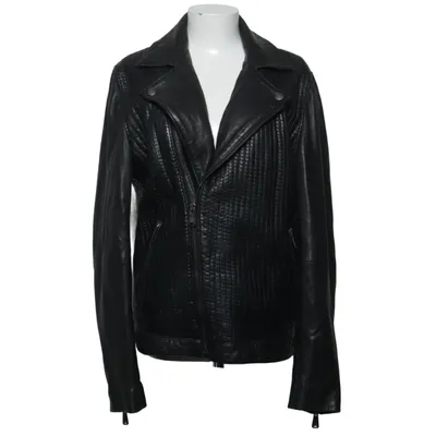 Biker jacket (Black) from One Green Elephant Cotton, Leather, Polyester