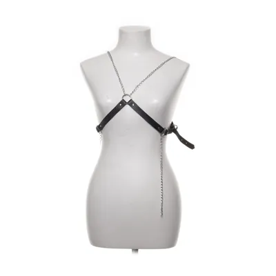 Kroppssmycke (Svart, Silverfärgad) Okänd metall