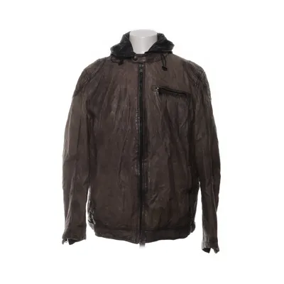 Läderjacka (Brun) från Engbers Bomull, Polyester