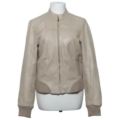 Läderjacka (Beige) från Decenio Skinn, Polyester