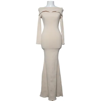 Robe longue (Beige) de Fashion Nova Élasthane, Viscose