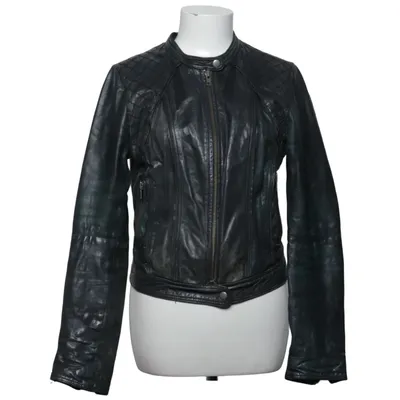 Läderjacka (K4023) från Saint Tropez Bomull, Skinn, Polyester