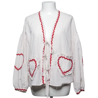 Blouse (Beige, Red) Polyester