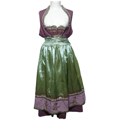Dirndl (Lila, Groen) van Krüger Madl Katoen, Polyester