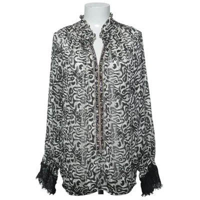 Blouse (White, Black) from Just M Viscose