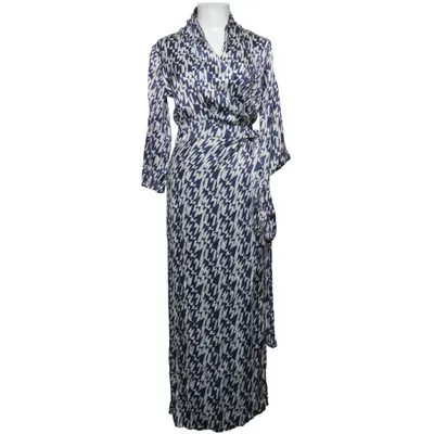 Robe longue (Bleu, Blanc) de BLFD Soie