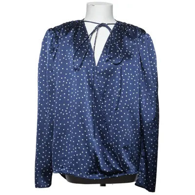 Wickelbluse (Blau, Weiß) von Mango Polyester