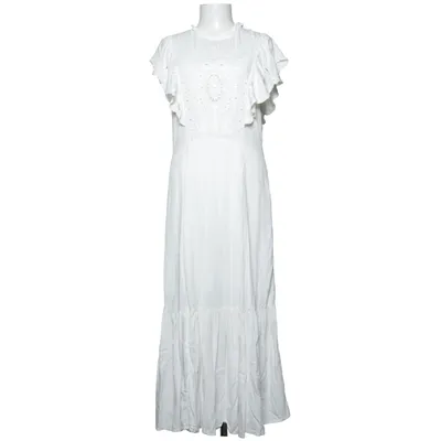 Långklänning (Vit, Beige) från Vintage Stories Bomull, Viskos